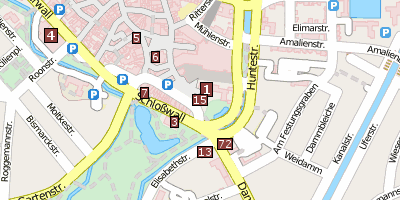 Stadtplan Niedersächsisches Landesmuseum für Kunst und Kulturgeschichte Oldenburg